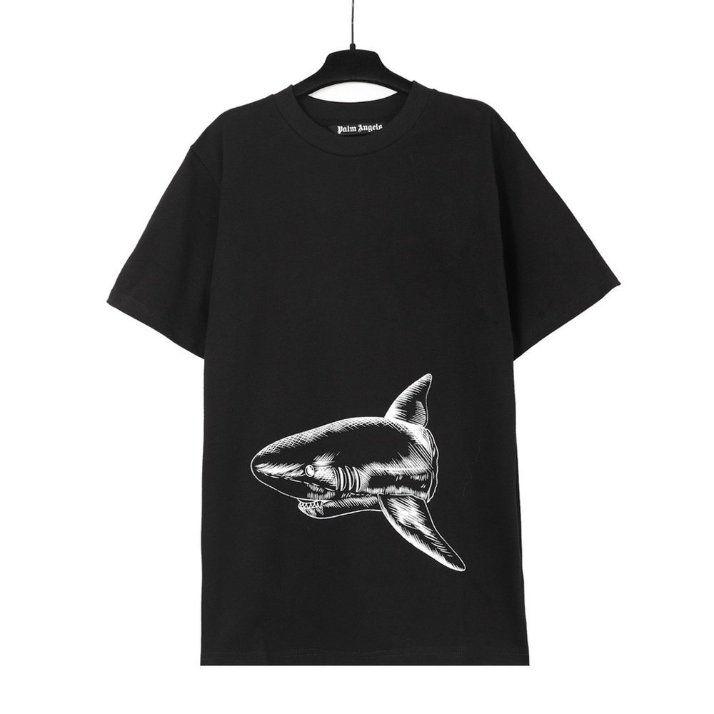 Palm Angels Black Shark Graphic Tee